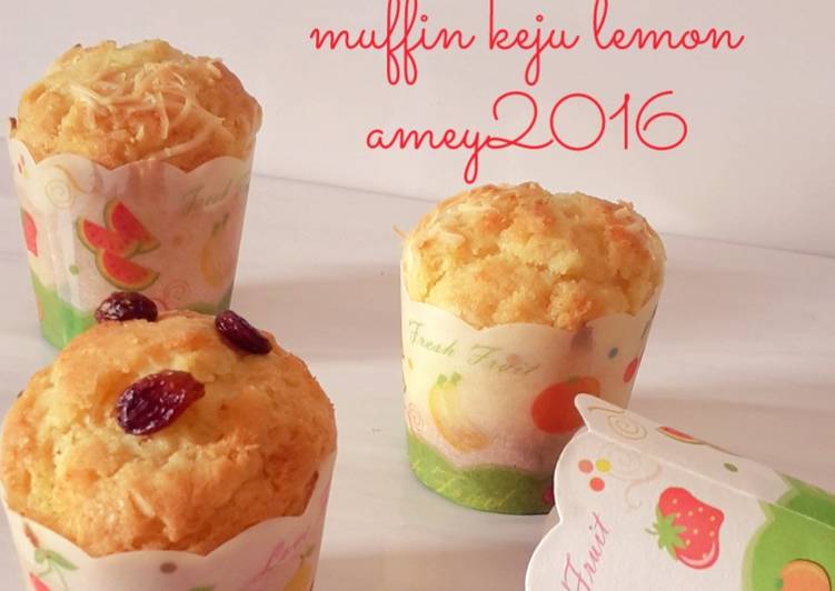 bahan dan cara membuat Muffin keju lemon