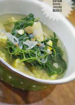 Sayur Bayam Bening + Jagung Manis