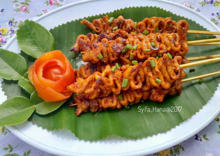 Resep Sate Usus Pedas - Mama Syifa Hana