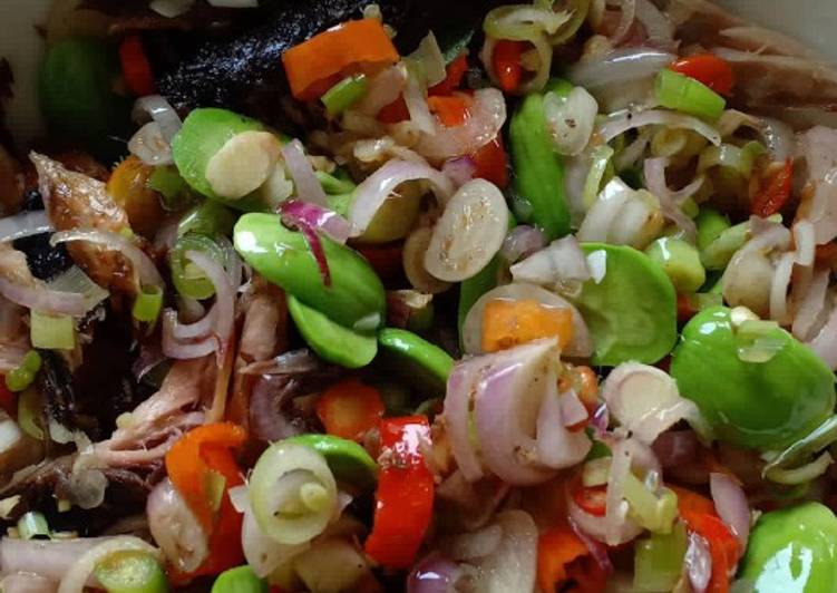 Pindang tongkol suwir pete sambal matah recipe main photo