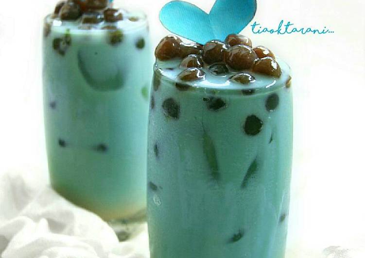 cara membuat Ice Bubble Milk