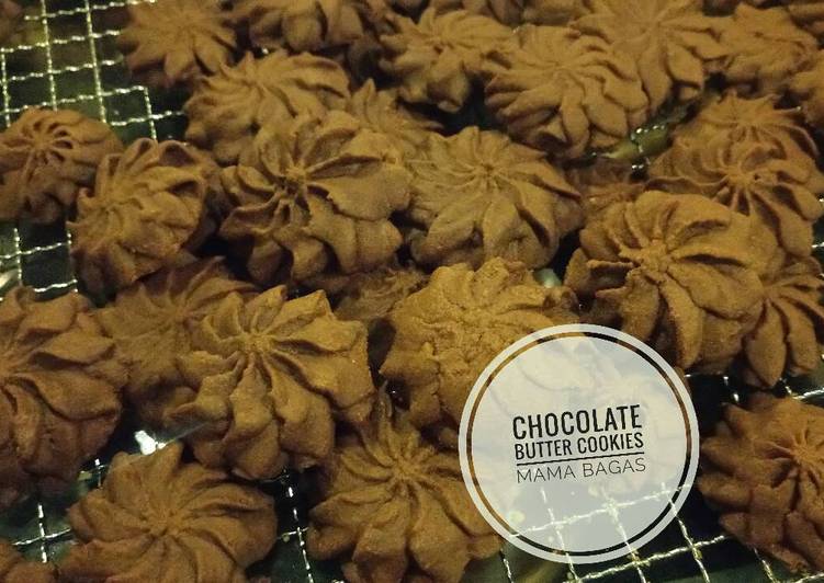 bahan dan cara membuat Chocolate Butter Cookies
