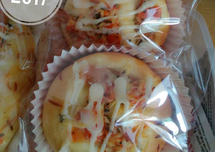 resep makanan Roti sosis empuk aka roti pizza (adonan bs u/donat & pizza empuk