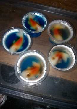 Puding agar ikan koi