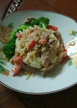 Beef stroganoff dan butter rice