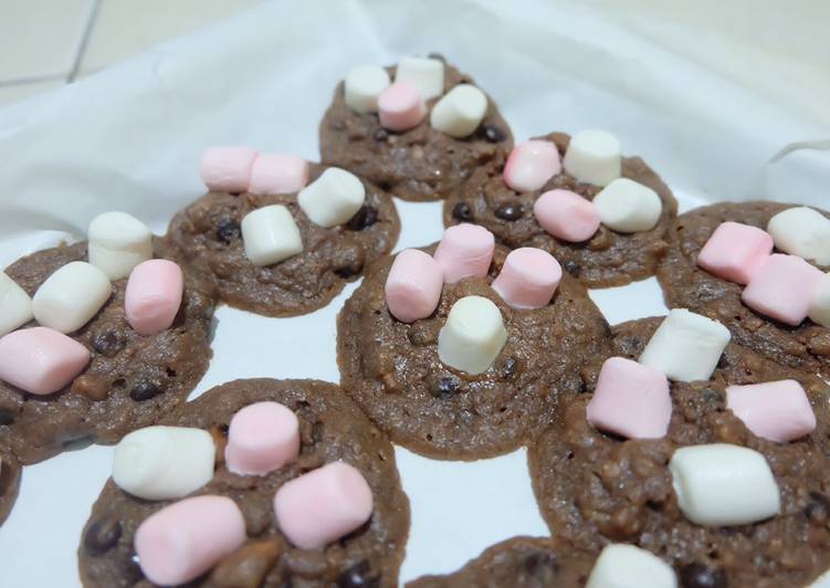 resep lengkap untuk Smores pudding cookies