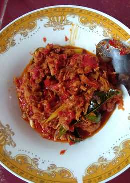 Balado terasi ayam suwir