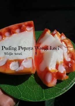 Puding Pepaya Wangi Leci