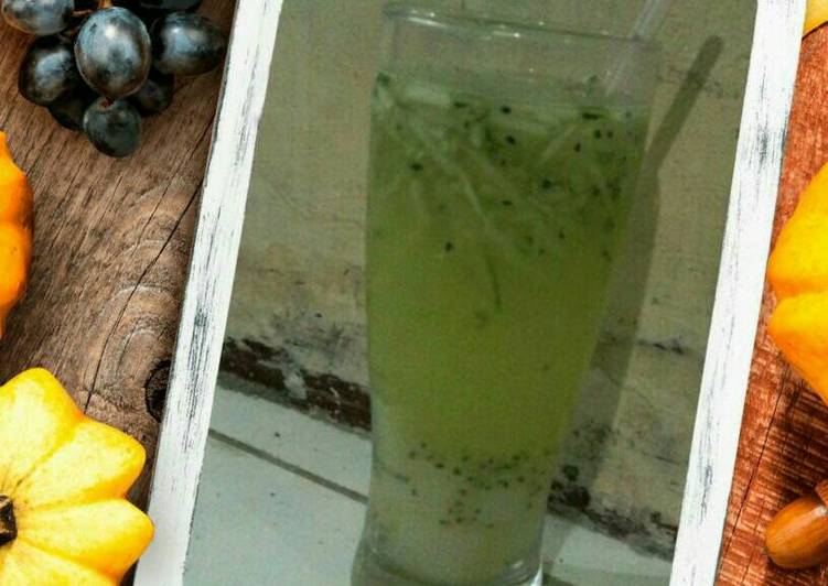 resep makanan Es Mentimun mix Melon Squash