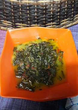 Sayur daun singkong teri medan