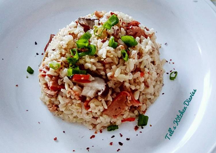 Resep Nasi Sosis Jamur (Rice Cooker)