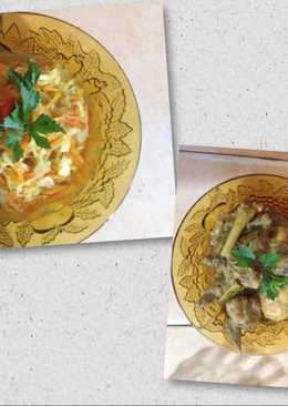 Opor ayam with acar sayur