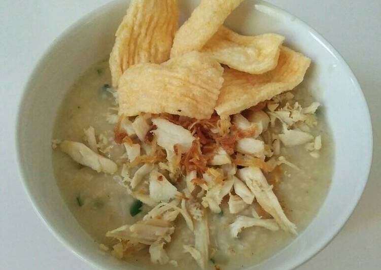 bahan dan cara membuat Bubur Oat Sayur