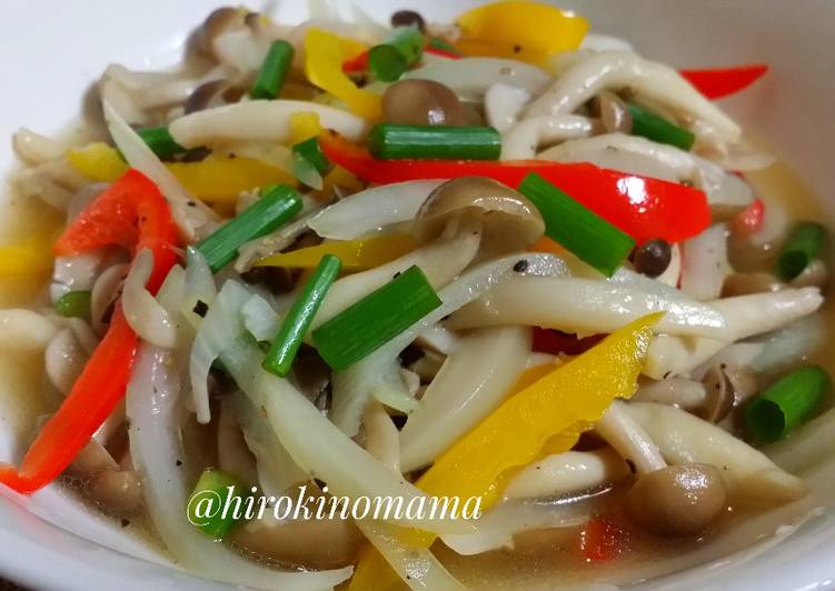 Resep Tumis jamur shimeji Kiriman dari Nibras Alfian @Hirokinomama_