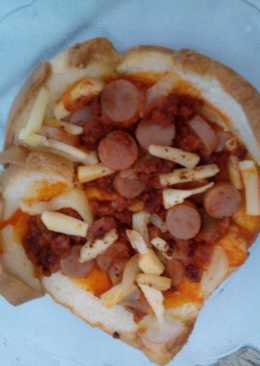 Pizza dimasak pake magic com ala anak kos