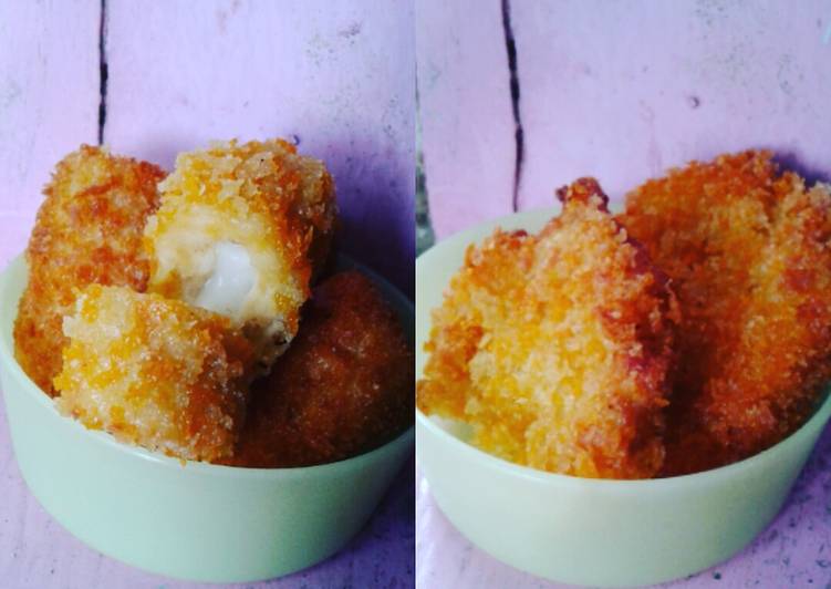 gambar untuk resep makanan Nugget keju + steak ayam krispi (1 resep)