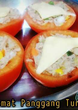 Baked Tomato with Tuna n Cheese