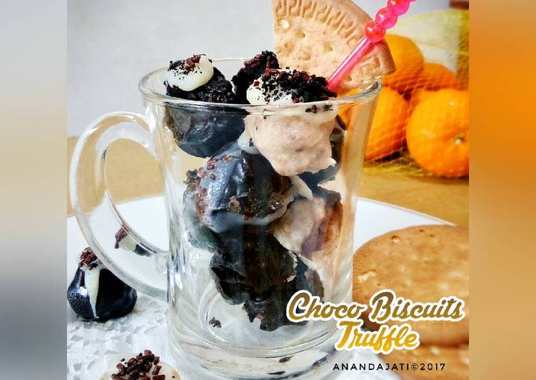 gambar untuk cara membuat Choco Biscuits Truffle (No Bake)