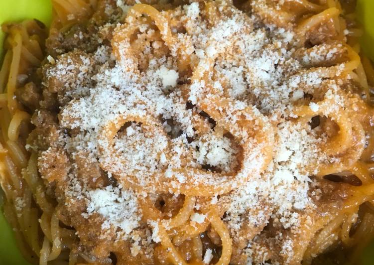 Resep Bekal anak~creamy spagetti Kiriman dari Mama kekey