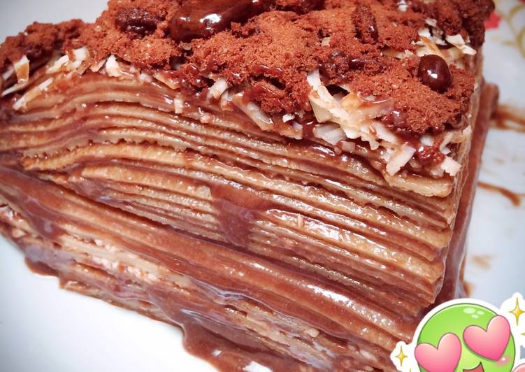 cara membuat Mille crepes My Vla Milo keju