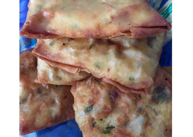 resep makanan Kulit lumpia isi tahu susu