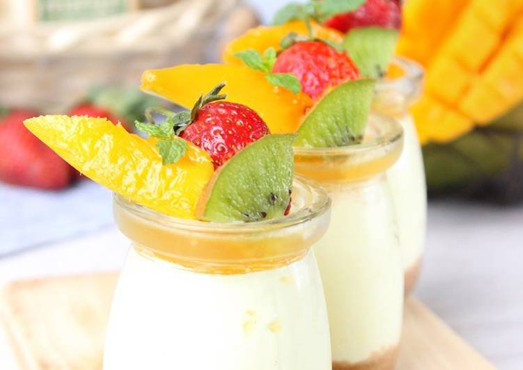 cara membuat Mango Mousse Cheese Cake