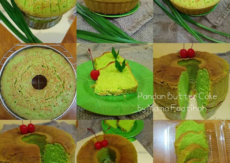 bahan dan cara membuat Pandan Butter Cake, so moist & delicious ??