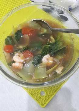 Sayur pakcoy saus tiram+udang