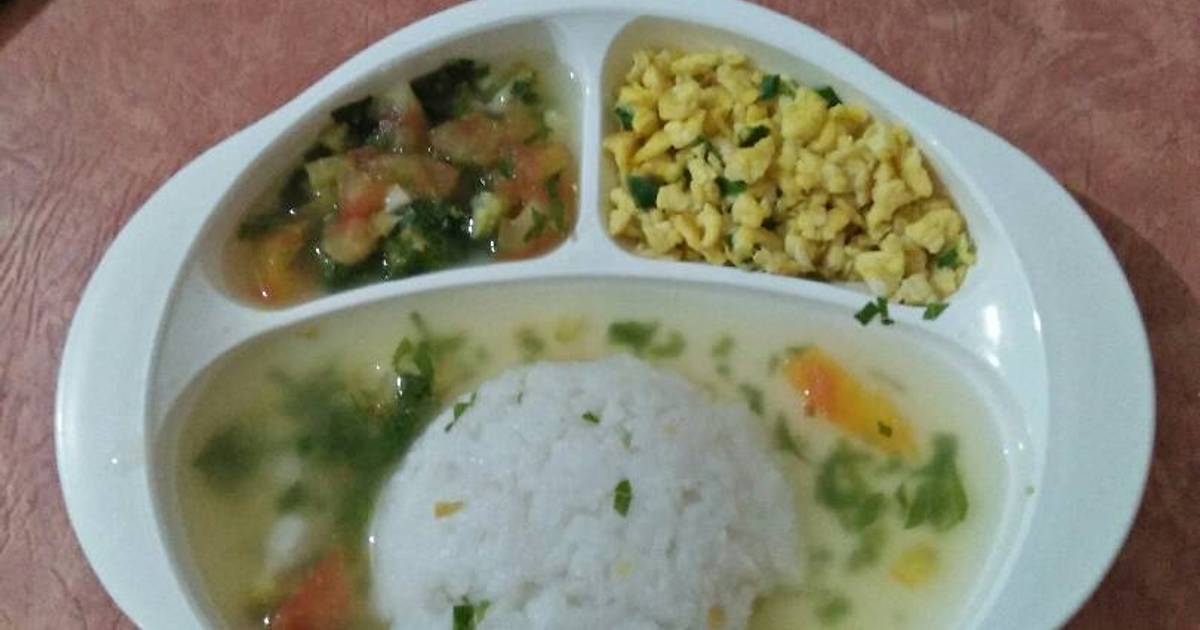 puasa dan untuk sahur berkuah buka masakan Resep orak bayam,brokoli arik MPasi telur  bening 11mos