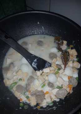 Puyuh bakso kuah santan