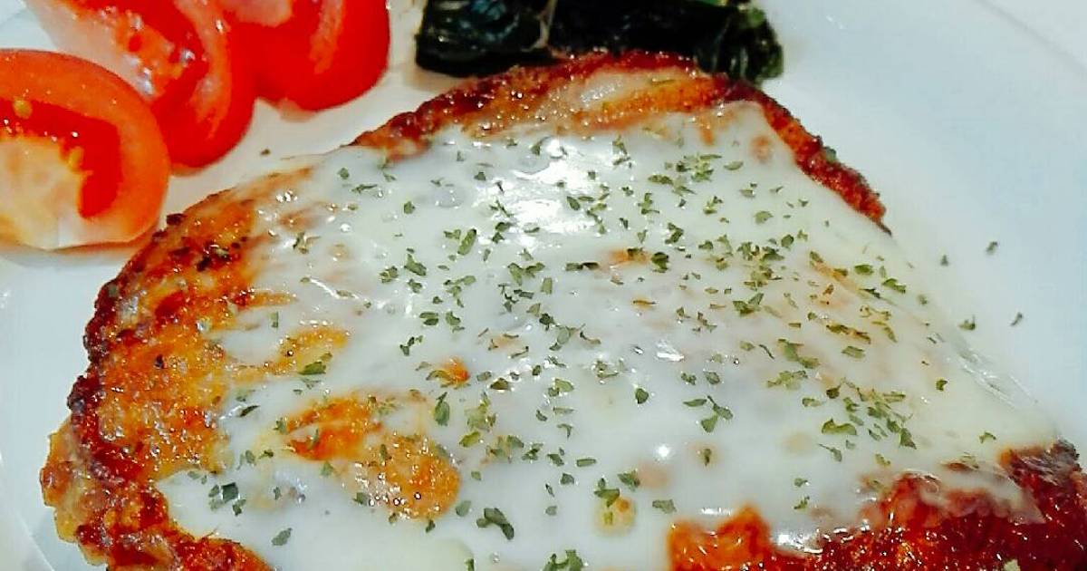 Resep Simple Chicken Steak dengan toping Keju tanpa minyak 