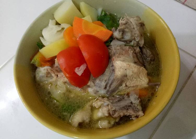 resep lengkap untuk Sop balung ayam kampung