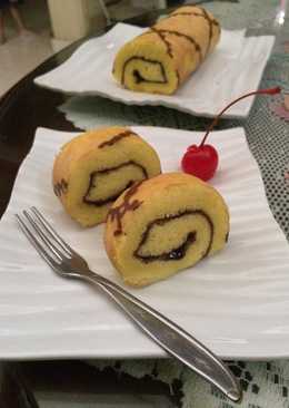 Bolu gulung selai blueberry