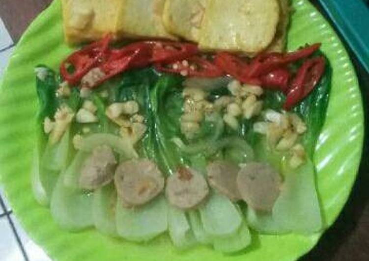 resep masakan Pakcoy saos maizena