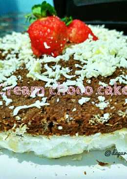 Cream choco cake #beranibaking
