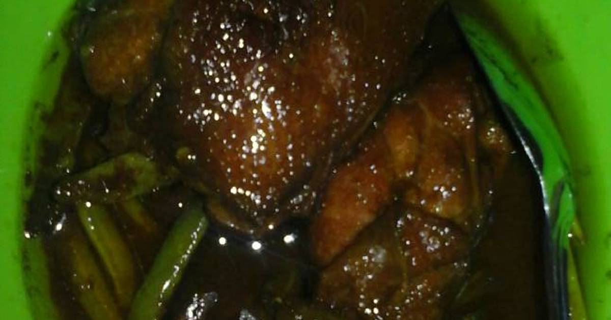 Resep Ayam kecap pedes manis + buncis ala Ade Nitha