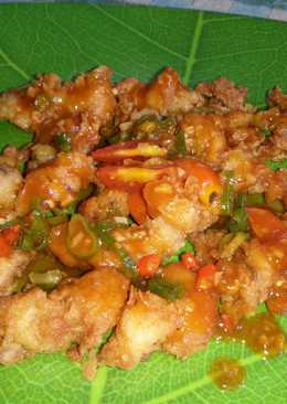 Udang crispy saus pedas tomat