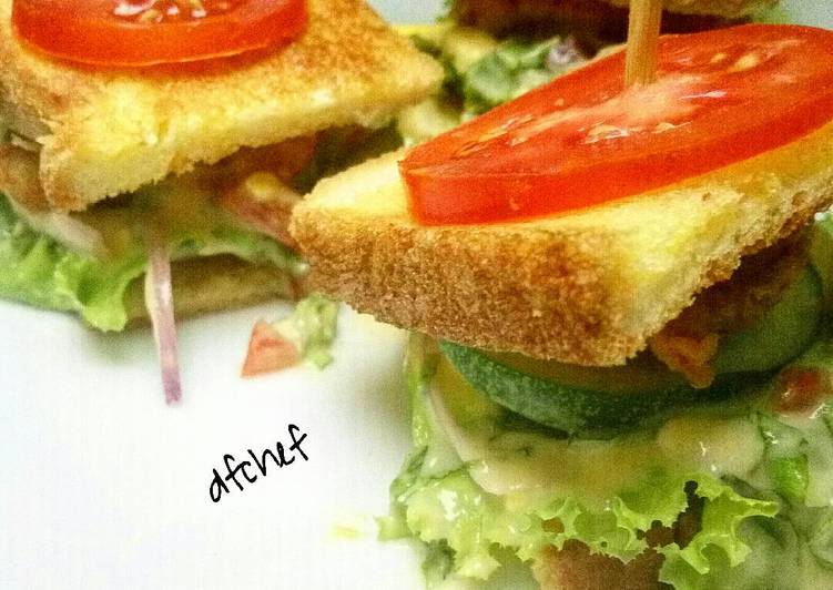 resep Mini sandwich with fried meat