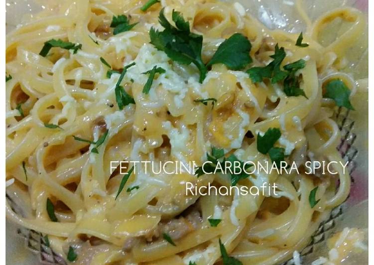 resep makanan Fettucini carbonara