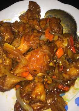 Ayam crispy saus mentega