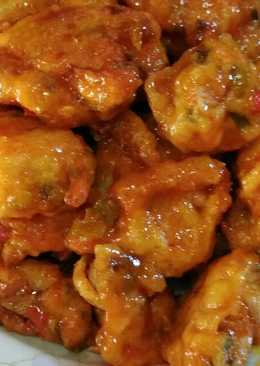 Cumi Goreng Isi Siram Saus Pedas Manis