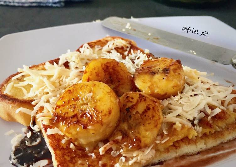 resep masakan Roti bakar pisang karamel