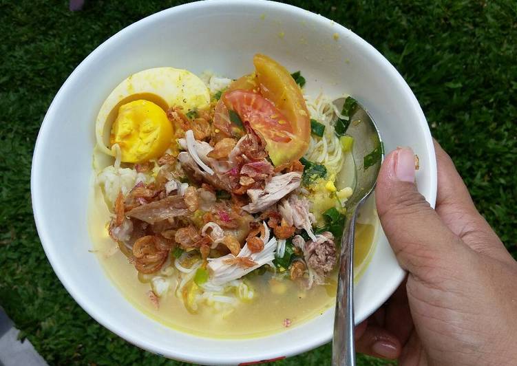 resep lengkap untuk Soto ayam homemade untuk bayi usia 2 tahun