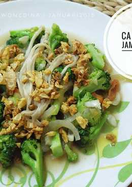 Ca brokoli jamur enoki