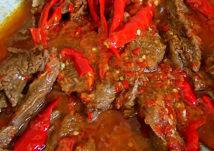 resep makanan Dendeng lambok asli padang