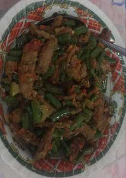 Tumis tempe kacang panjang