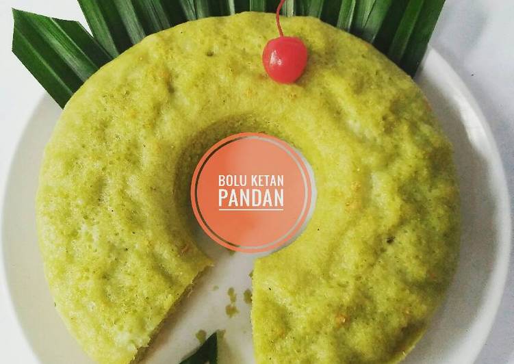 Resep Bolu kukus ketan pandan - Aning Han