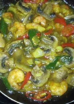 Tumis udang jamur champignon ala suka2