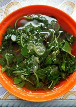 Sayur bayam merah + oyong