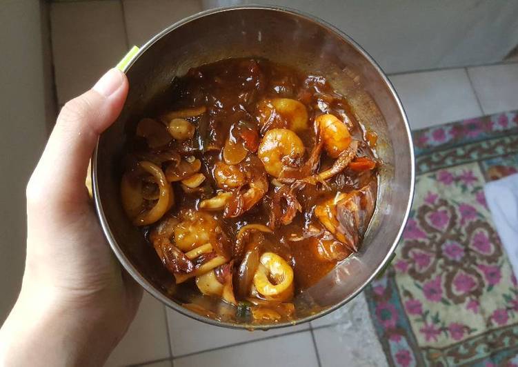 gambar untuk resep makanan Udang Cumi Saus Tiram